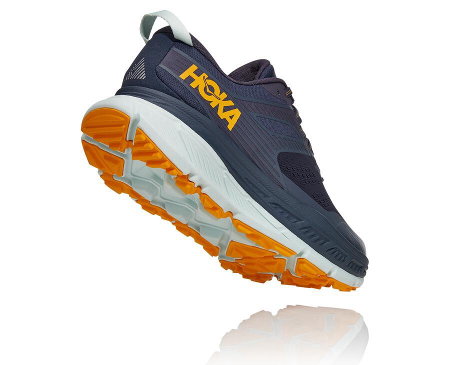 Hoka One One Trainers Mens Navy/White - Stinson Atr 6 - 10347FUPE